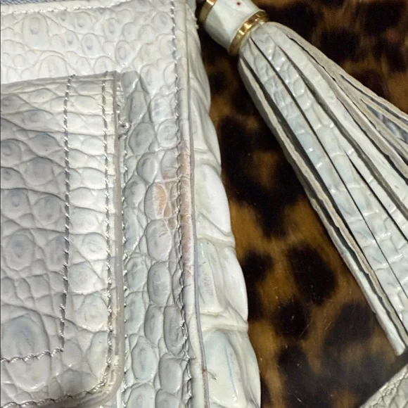 Brahmin Sky Blue Embossed Crossbody Bag - Picture 7 of 8